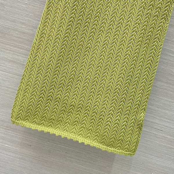 Gucci 25 Hollow Knitted Polo Vest Dress Avocado Green Polyester Fiber