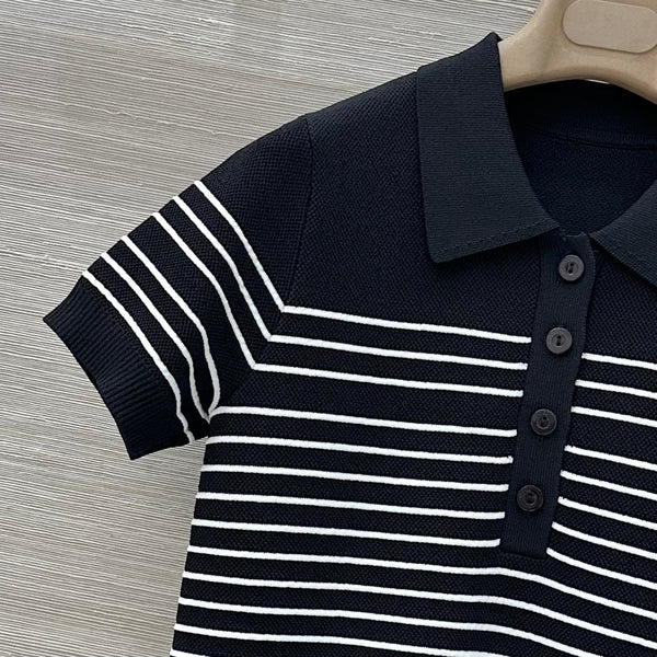 Gucci Polo Shirt Dress Black Cotton Wool