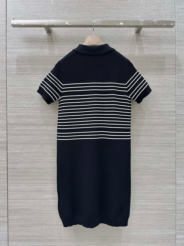 Gucci Polo Shirt Dress Black Cotton Wool