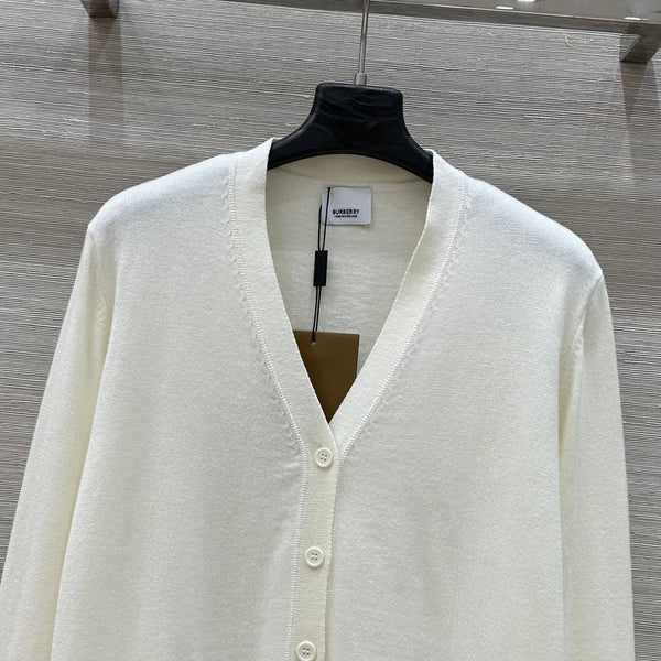 Bur 25 Cardigan Black And White Cashmere