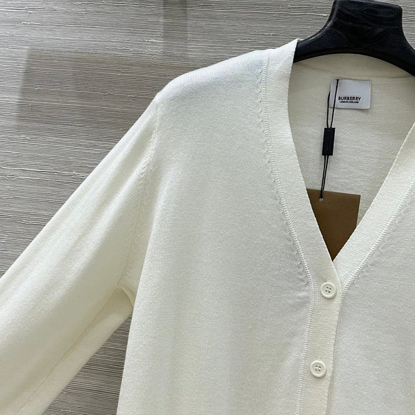 Bur 25 Cardigan Black And White Cashmere