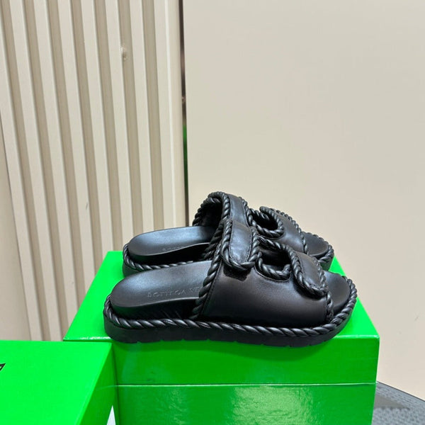 jack flat mule black lambskin