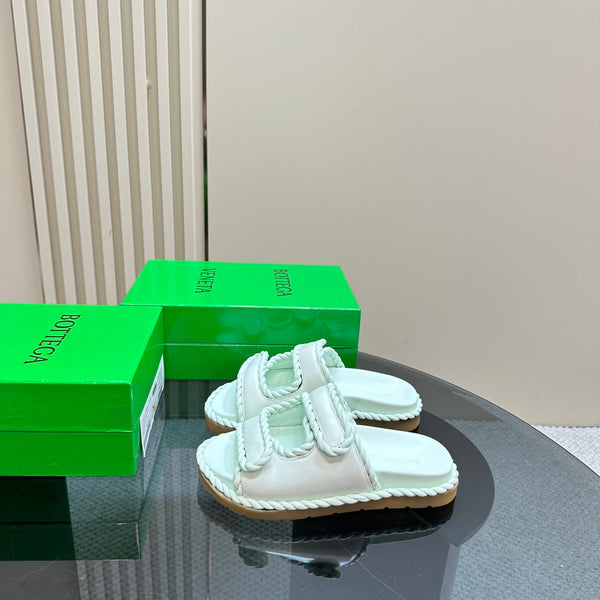 Jack Flat Mule in pelle di agnello turchese