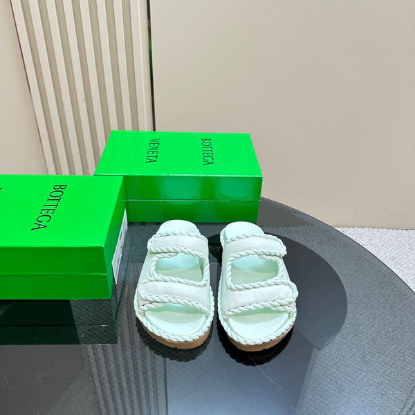 Jack Flat Mule in pelle di agnello turchese