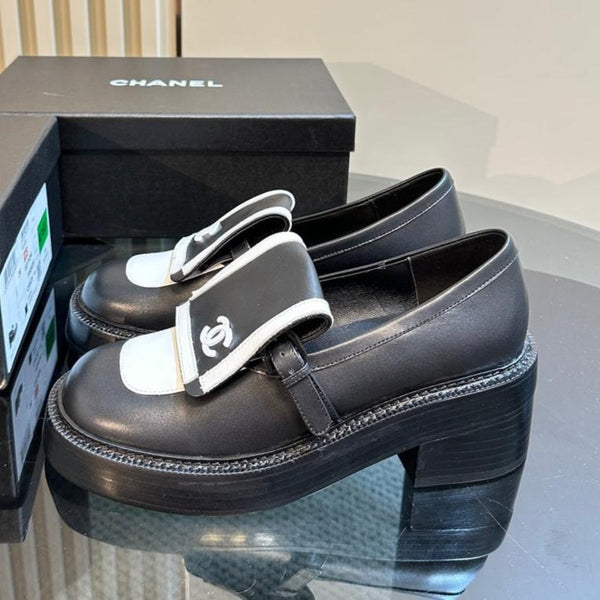 CC Moccasins 65mm Black Calfskin