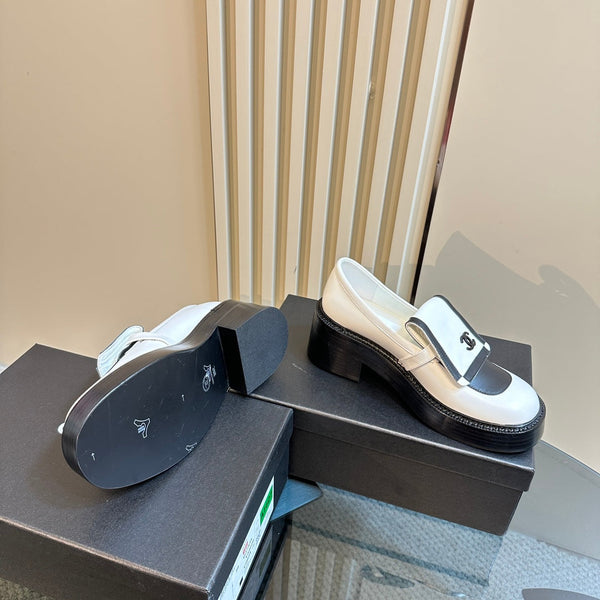 CC Moccasins 65mm White Calfskin