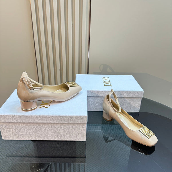 CD Miss Dior Pump 40mm Pelle di agnello beige lucida