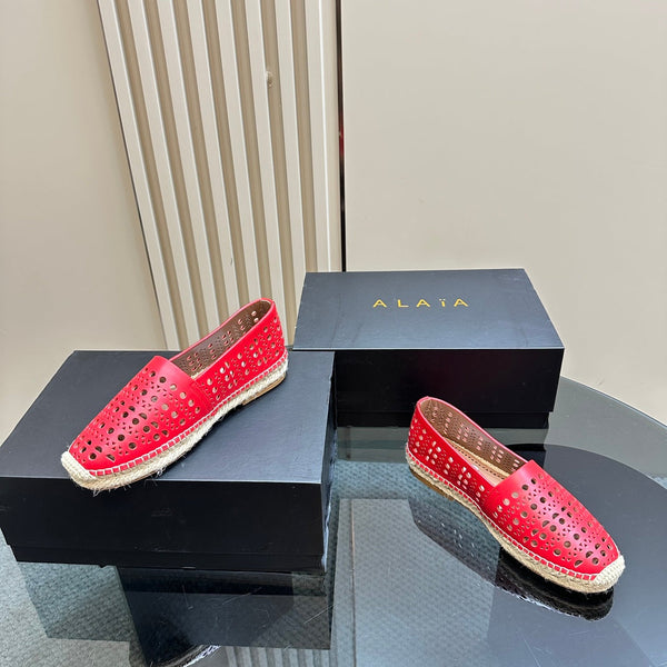 Alaila Vienne Espadrilles In Red Cowhide 946260