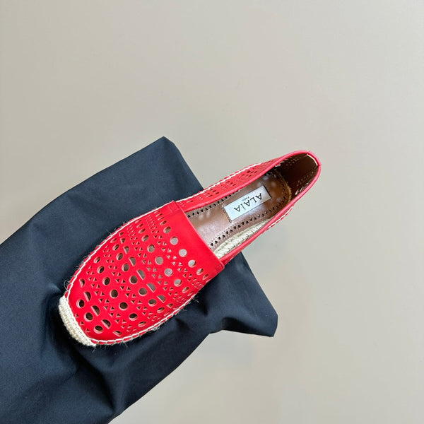 Alaila Vienne Espadrilles In Red Cowhide 946260