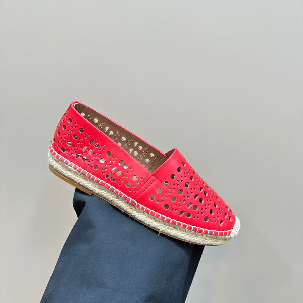 Alaila Vienne Espadrilles In Red Cowhide 946260