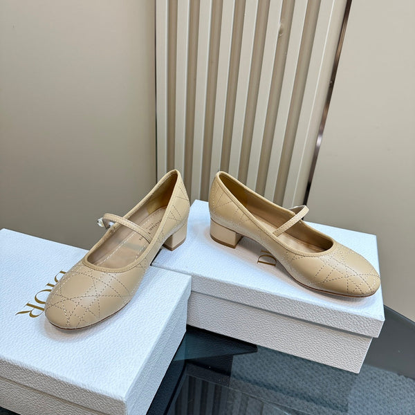 CD Ballerina Beige Morbida Pelle di Vacchetta