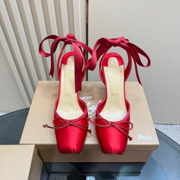 CL 25C Cassia Lace Up 100mm Black Silk 215858