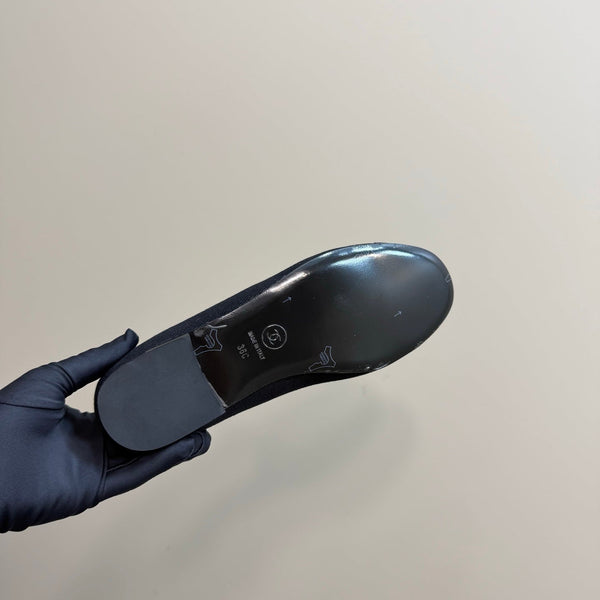 CC 25 Mary Jane Flats Black Fabric 239403