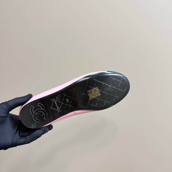 CC 25 Mary Jane Flat Pink Leather with Fabric 239408