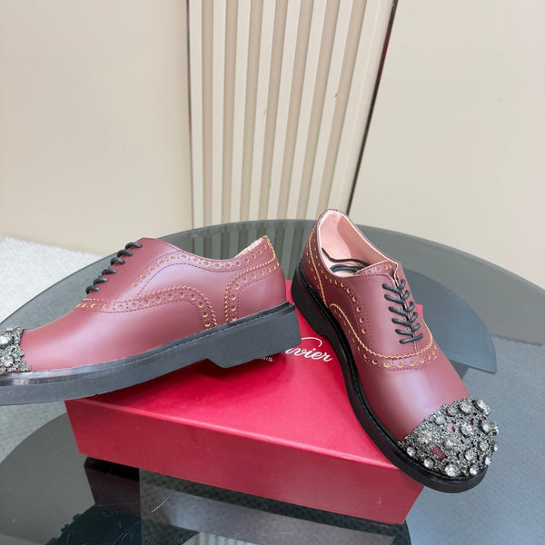 Viv Loafers Earthy Pink Pearl Cowhide 299781