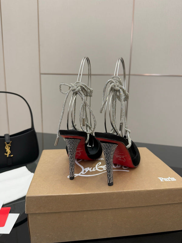 CL Mules Black 8.5cm Original Material 299877