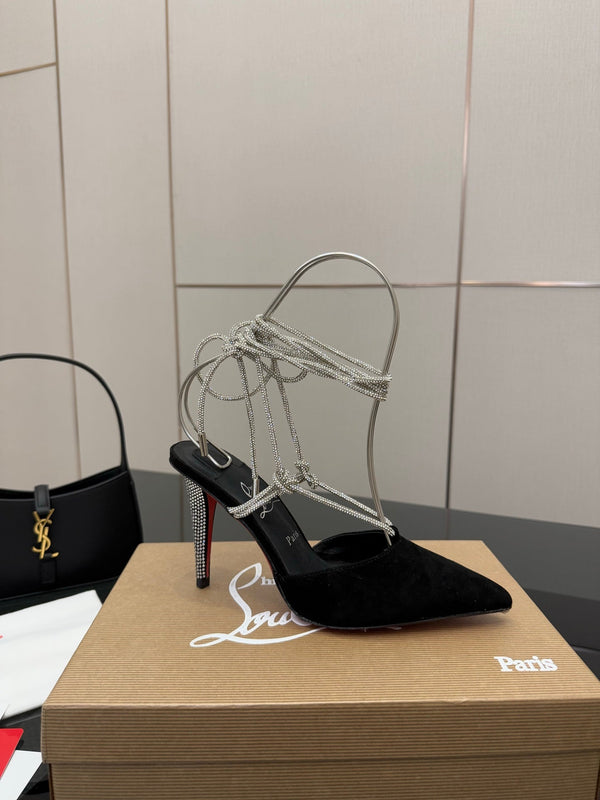 CL Mules Black 8.5cm Original Material 299877