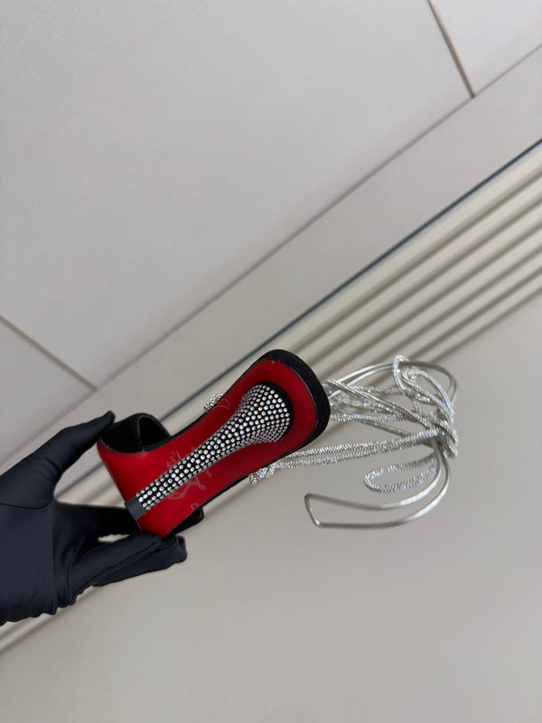 CL Mules Black 8.5cm Original Material 299877