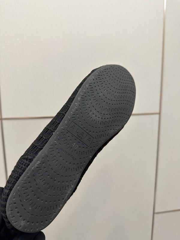 Alaia 2025 Ballet Flat Black Raffia 433753