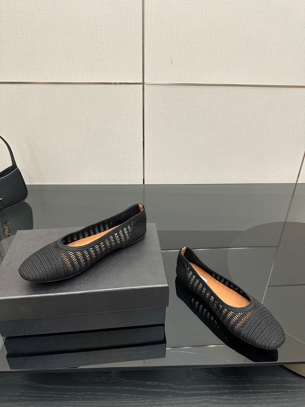 Alaia 2025 Ballet Flat Black Raffia 433753