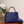 KELLY SELLIER 25 BAG IN NAVY BLUE OSTRICH LEATHER WITH SILVER HARDWARE (MADE - TO - ODER)