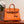 KELLY SELLIER 25 BAG IN FIRE ORANGE OSTRICH LEATHER WITH SILVER HARDWARE (MADE - TO - ODER)