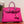 KELLY SELLIER 25 BAG IN BRIGHT PINK OSTRICH LEATHER WITH SILVER HARDWARE (MADE - TO - ODER)