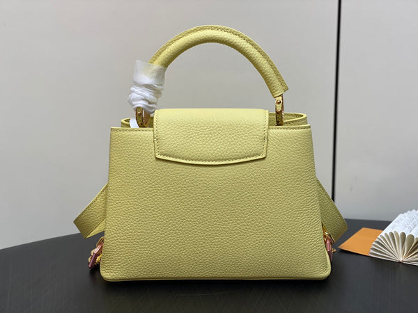 CAPUCINES BB 27 YELLOW TAURILLON GOLD HARDWARE