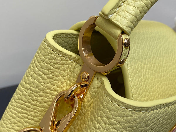 CAPUCINES MINI 21 YELLOW TAURILLON GOLD HARDWARE