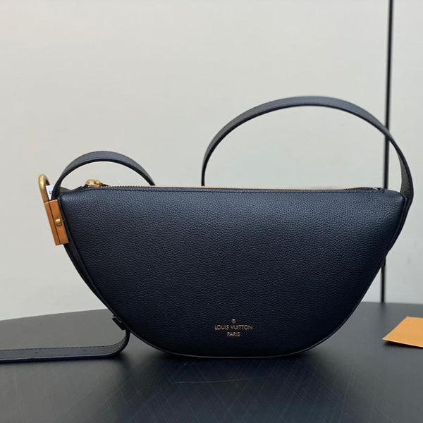 low key bumbag 28cm black calfskin