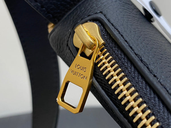 low key bumbag 28cm black calfskin