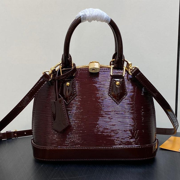 alma bb 23 bordeaux red epi calfskin