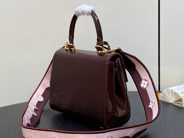 cluny mini 20cm pelle di vitello epi bordeaux