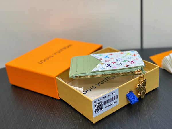 LV x TM ROMY Wallet Green Gold Leather 329890