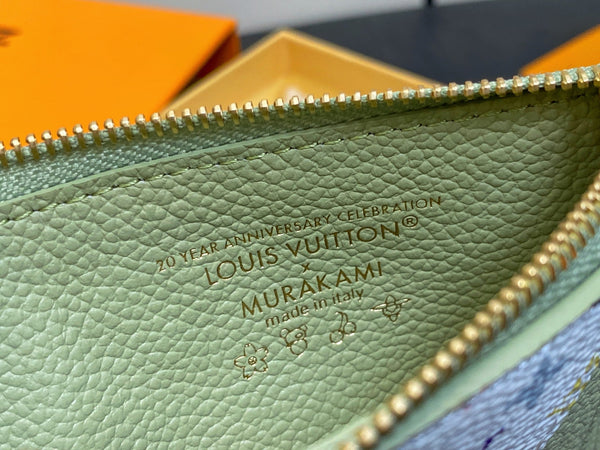 LV x TM ROMY Wallet Green Gold Leather 329890