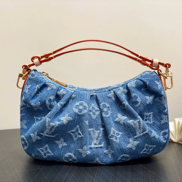 LV Pochette Valley 21cm Blue Denim