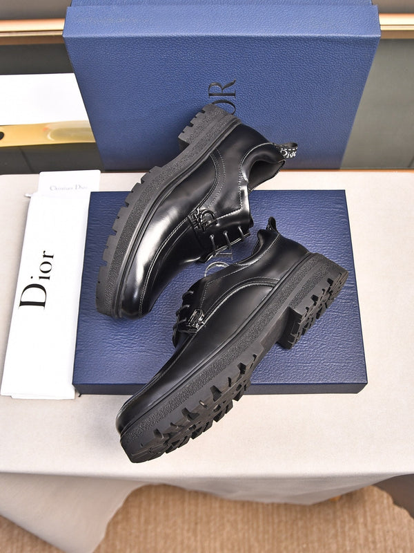 CD EXPLORER LACE-UP LOAFER BLACK CALFSKIN