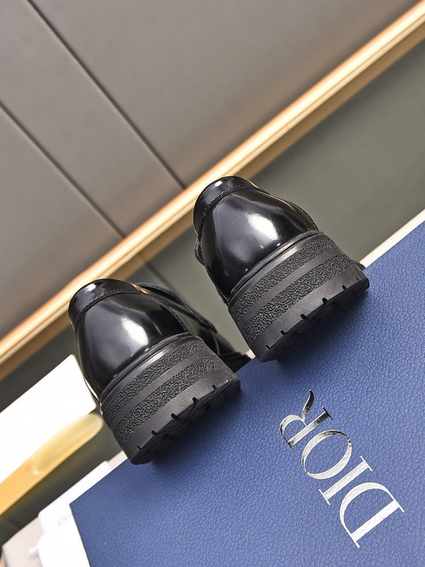 CD SYMBOL EXPLORER LOAFER GLOSSY BLACK MONOGRAM CALFSKIN