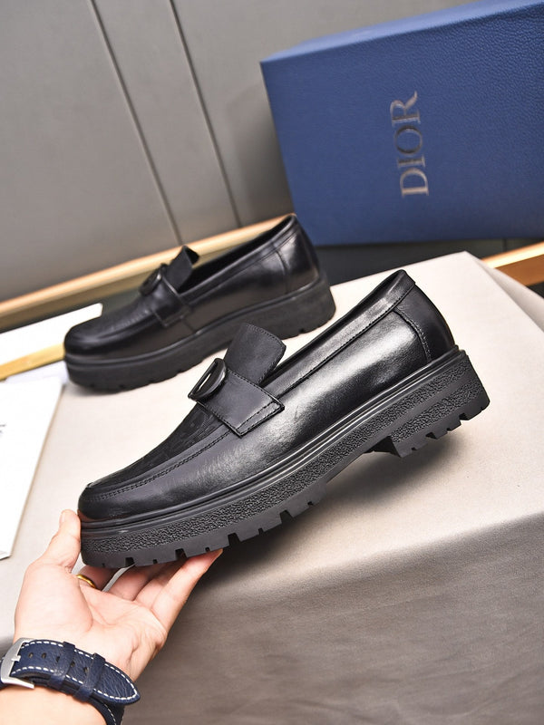 CD SYMBOL EXPLORER LOAFER BLACK MONOGRAM CALFSKIN