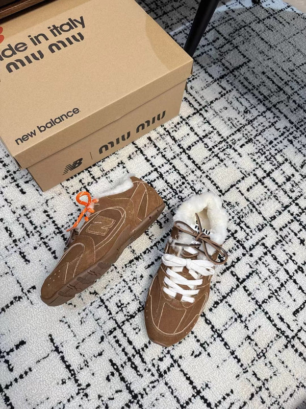Miu Balance 530 SL Sneakers fleece lining Dark Brown Suede