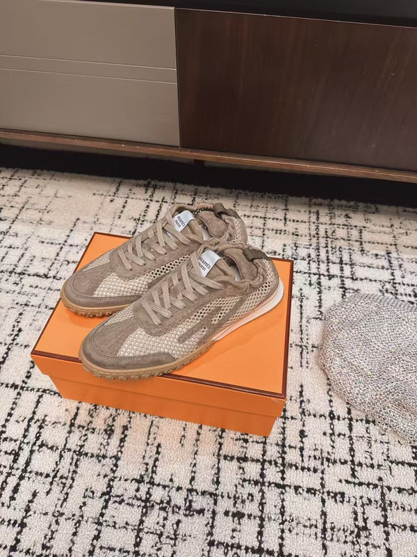 Sneaker HM 25 Jet Beige Mesh Pelle bovina 318021