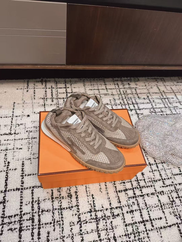 Sneaker HM 25 Jet Beige Mesh Pelle bovina 318021