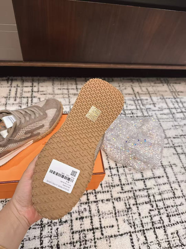 Sneaker HM 25 Jet Beige Mesh Pelle bovina 318021