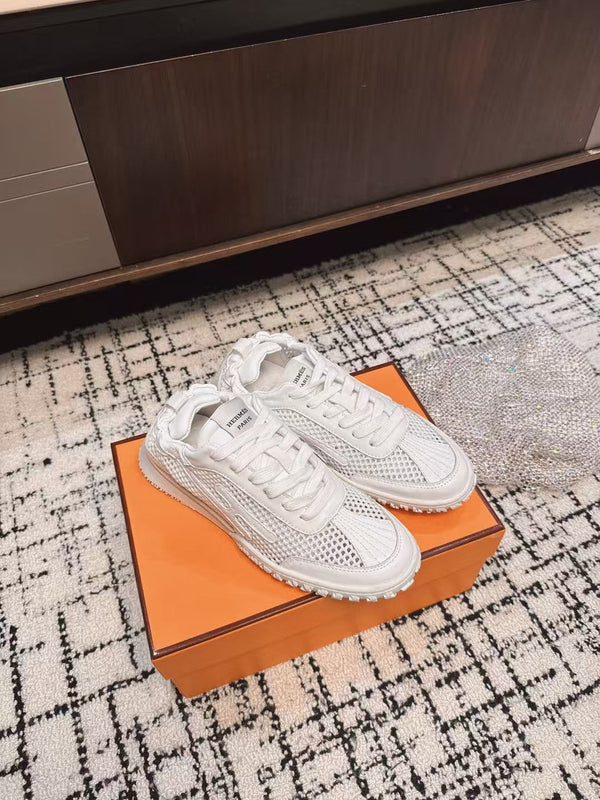 Sneaker HM 25 Jet in pelle di vacchetta bianca a rete 318023