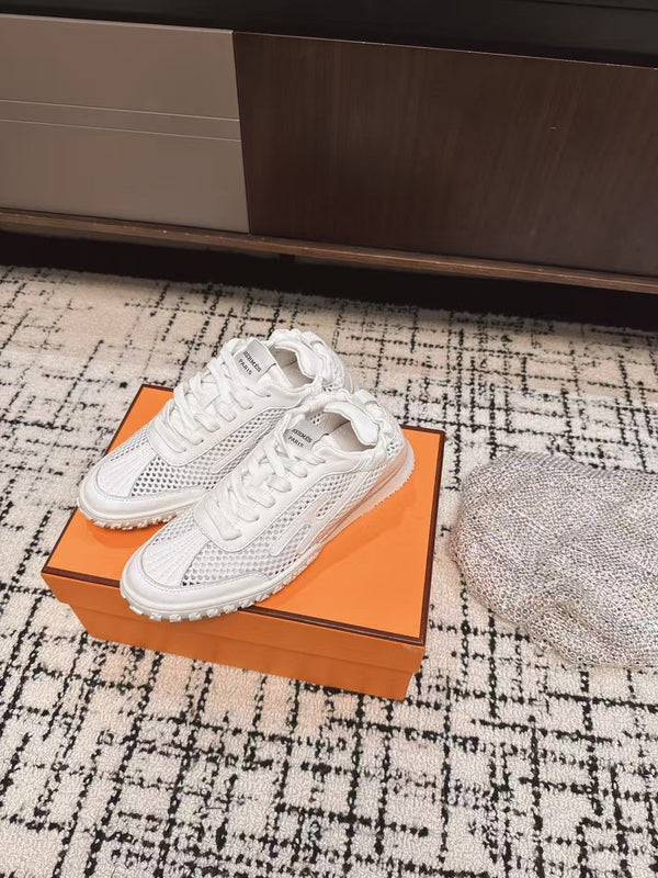 Sneaker HM 25 Jet in pelle di vacchetta bianca a rete 318023