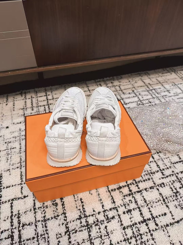 Sneaker HM 25 Jet in pelle di vacchetta bianca a rete 318023