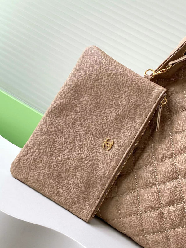 CC 25C Hobo Bags 40cm Brown Grained Calfskin