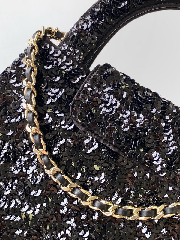 CC Kelly Shopper 19cm Black Sequin