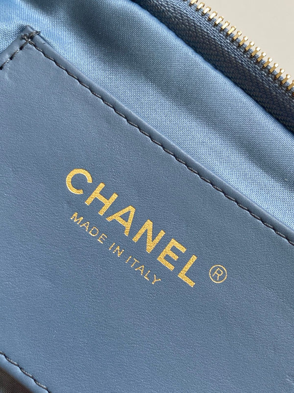 CC 25K Mini Bow Bag 26cm Blue Denim