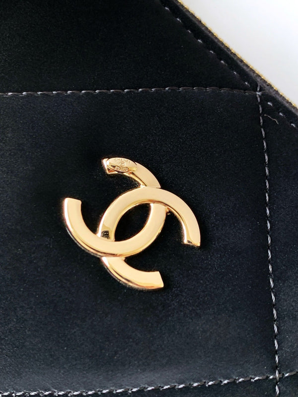 CC 2025 Black Velvet Crescent Bag